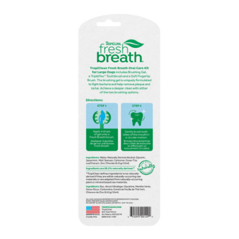 FBOCK2Z TropiClean Fresh Breath Oral Care Kit for Large Dogs 2